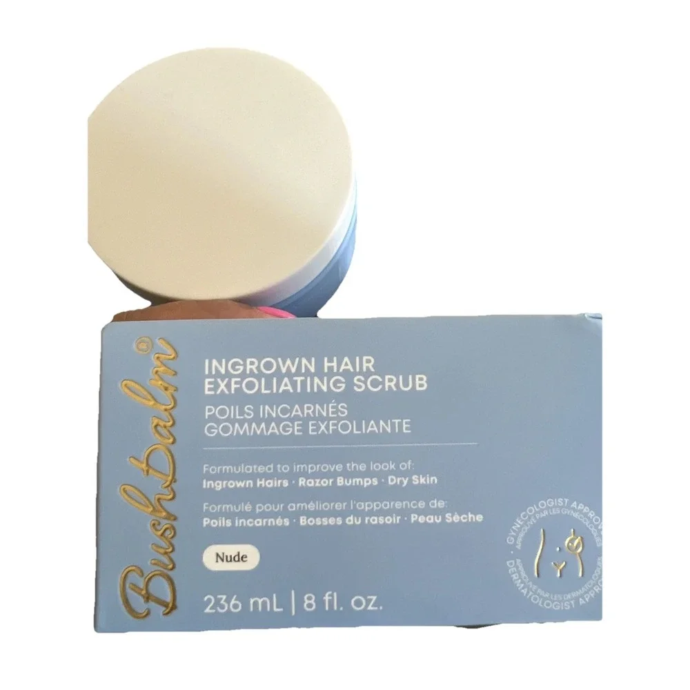 NEW - Bushbalm BUSH BALM‎ Ingrown Hair NUDE Exfoliating Scrub - 8 fl oz / 236mL